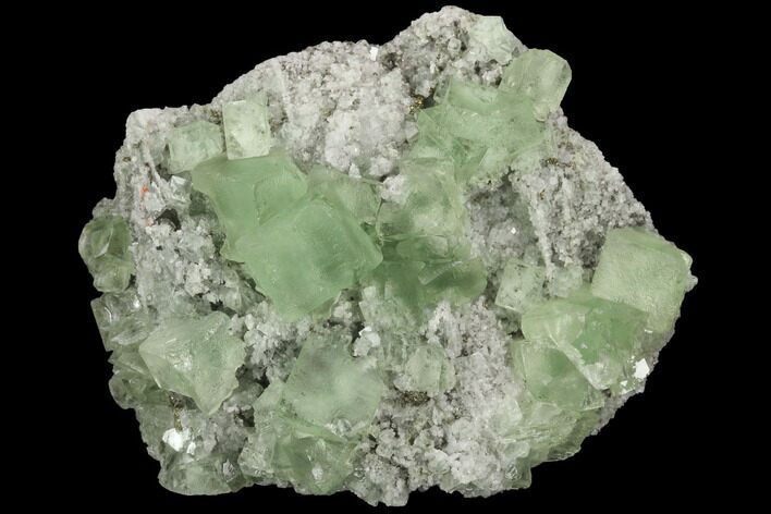 Green Cubic Fluorite Crystal Cluster - China #124253